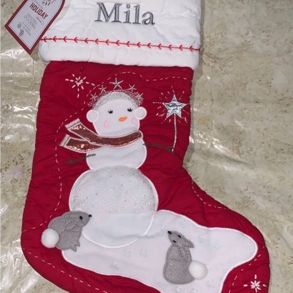 Pottery Barn Kids Christmas Stocking MILA